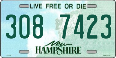 NH license plate 3087423