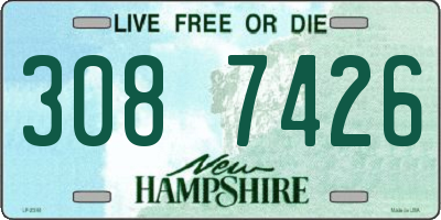 NH license plate 3087426