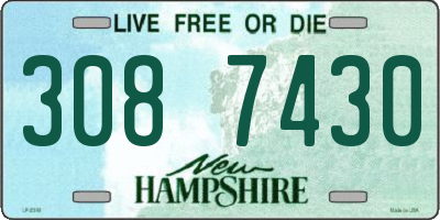 NH license plate 3087430