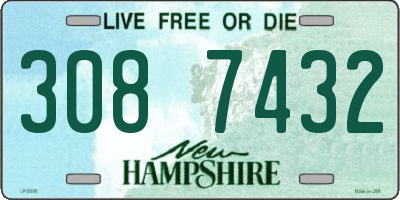 NH license plate 3087432