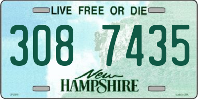 NH license plate 3087435