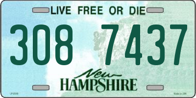 NH license plate 3087437