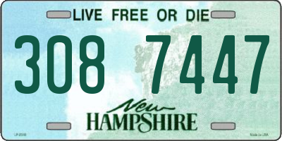 NH license plate 3087447