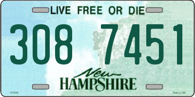 NH license plate 3087451