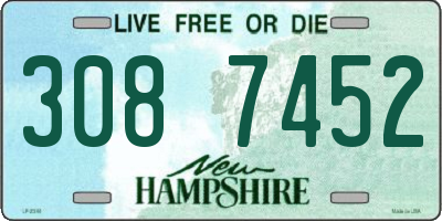 NH license plate 3087452