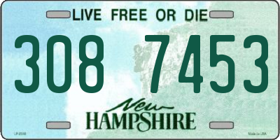 NH license plate 3087453