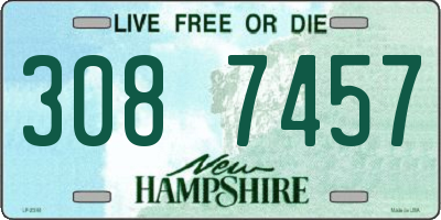 NH license plate 3087457