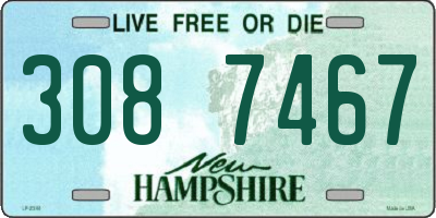 NH license plate 3087467