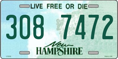 NH license plate 3087472