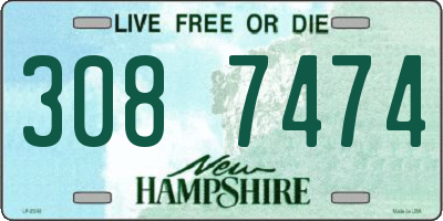 NH license plate 3087474
