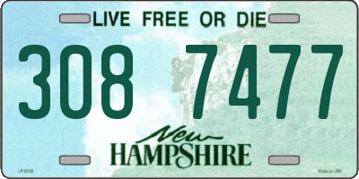 NH license plate 3087477