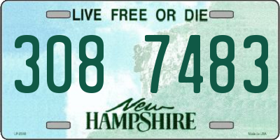 NH license plate 3087483