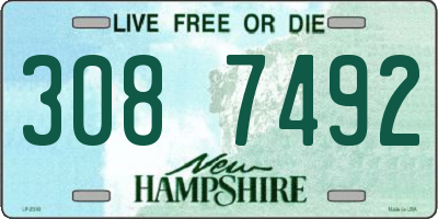 NH license plate 3087492