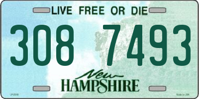 NH license plate 3087493