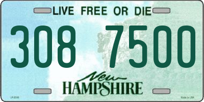 NH license plate 3087500
