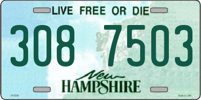 NH license plate 3087503