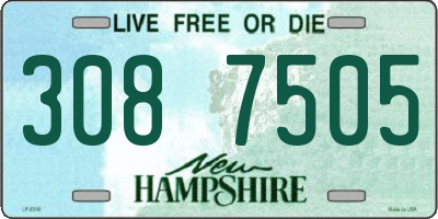 NH license plate 3087505