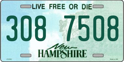 NH license plate 3087508