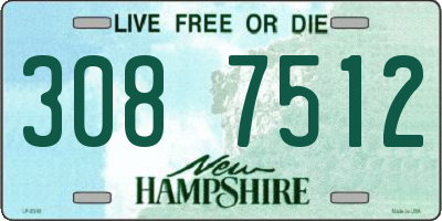 NH license plate 3087512