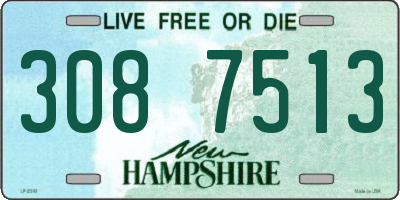 NH license plate 3087513