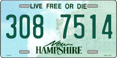 NH license plate 3087514