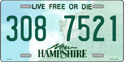 NH license plate 3087521