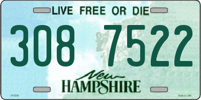 NH license plate 3087522