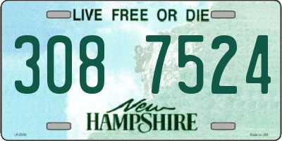 NH license plate 3087524