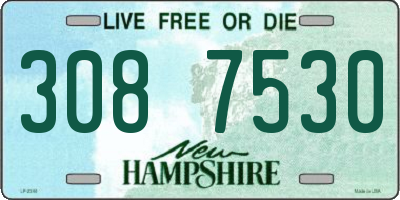 NH license plate 3087530