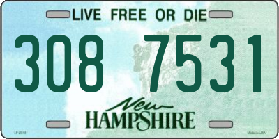 NH license plate 3087531
