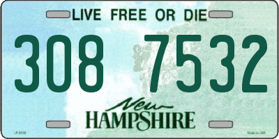 NH license plate 3087532