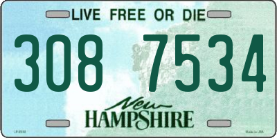 NH license plate 3087534