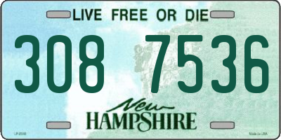 NH license plate 3087536