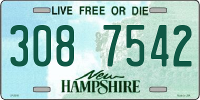 NH license plate 3087542
