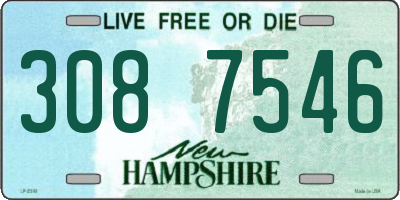 NH license plate 3087546
