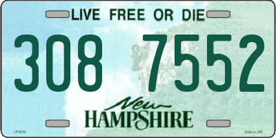 NH license plate 3087552