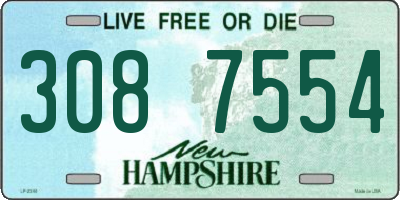 NH license plate 3087554