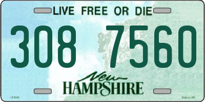 NH license plate 3087560