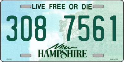 NH license plate 3087561