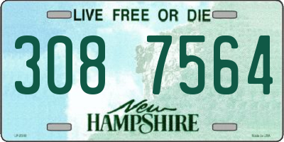 NH license plate 3087564