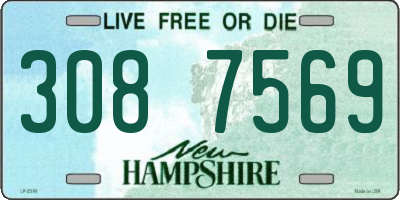 NH license plate 3087569