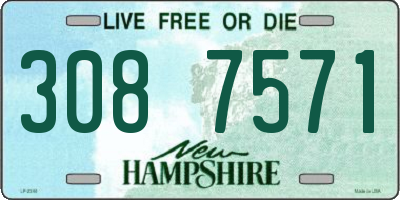 NH license plate 3087571