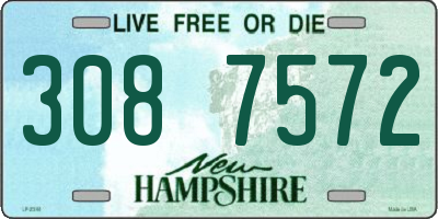 NH license plate 3087572