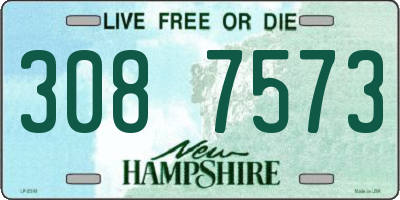 NH license plate 3087573