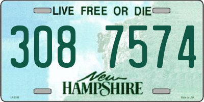 NH license plate 3087574