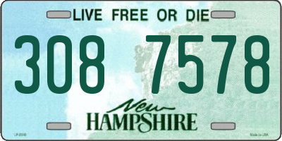 NH license plate 3087578
