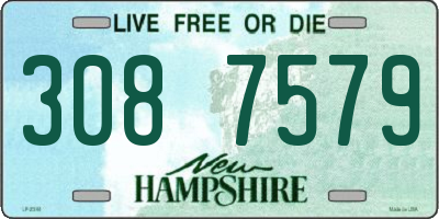 NH license plate 3087579