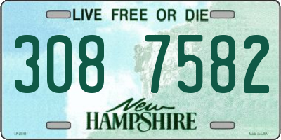 NH license plate 3087582