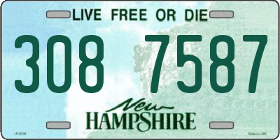 NH license plate 3087587