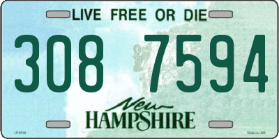 NH license plate 3087594